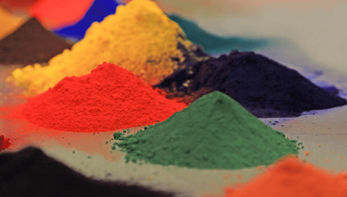 Colored powders
